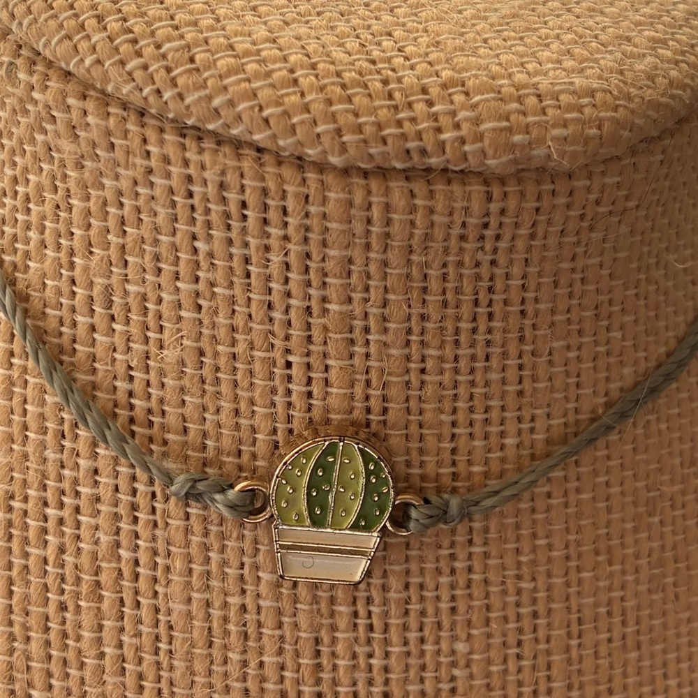 Pura Vida Green Cactus Charm Bracelet